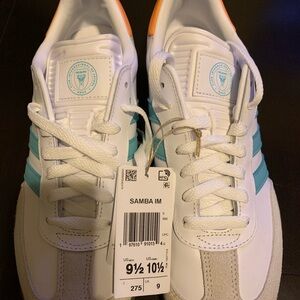 Adidas Samba IM White with Blue Accents
